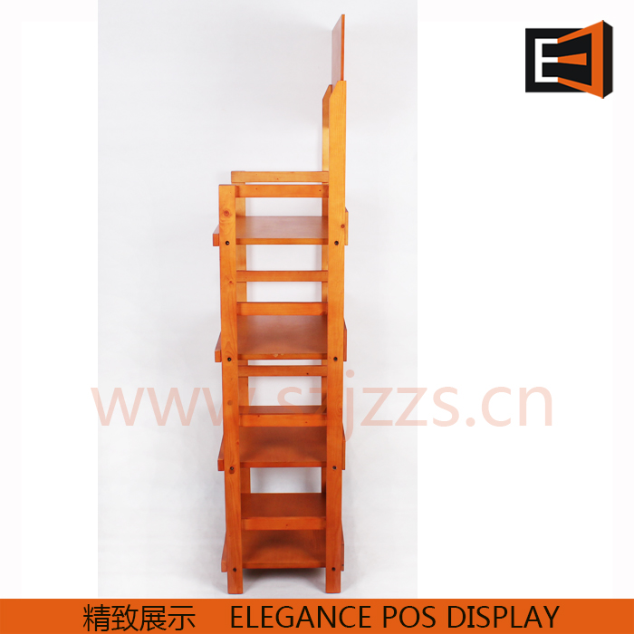 木制展示架側面