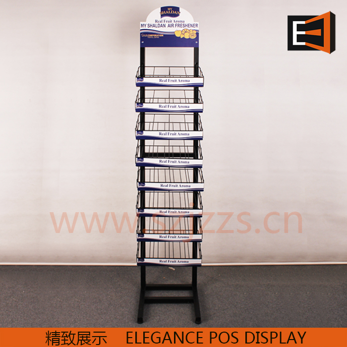 空氣清新劑金屬展示架正面圖