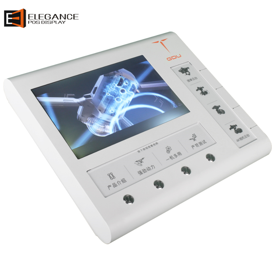 定制白色金屬無人機展示架帶LCD屏 定制白色金屬無人機展示架帶LCD屏