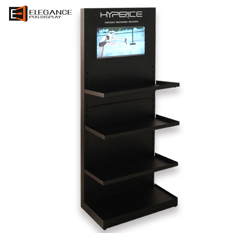 落地金屬筋膜槍展示架帶LCD顯示屏 落地金屬筋膜槍展示架帶LCD顯示屏