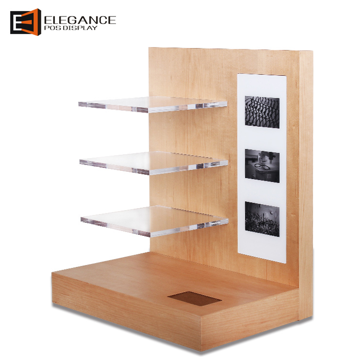 工廠定制的天然木地板和柜臺展示架,用于眼鏡,太陽鏡和鏡片 工廠定制的天然木地板和柜臺展示架,用于眼鏡,太陽鏡和鏡片